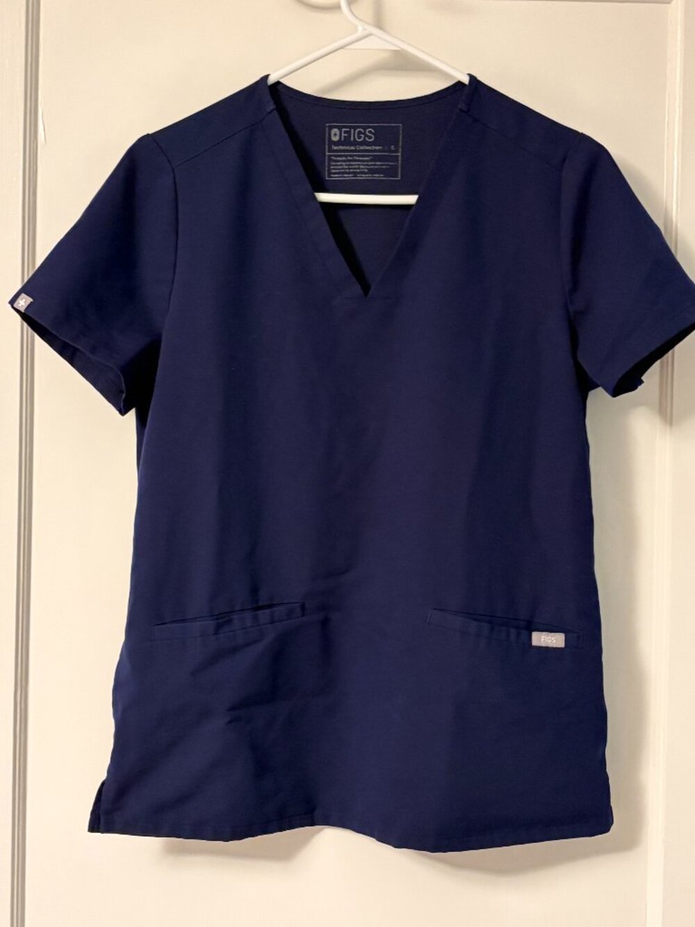 Figs women's small scrub set navy High Waisted Yola skinny pant and casma top